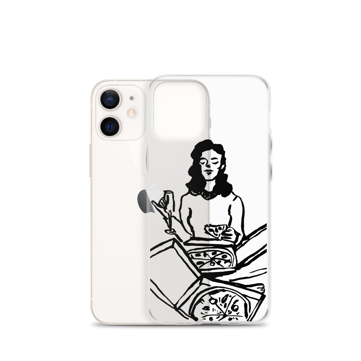 Pizza Lover, Food Lover, Clear iPhone Case - HypeSheriff