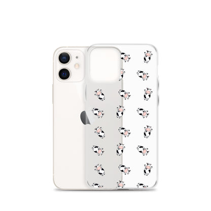 Cute Tiny Cows Pattern iPhone Case