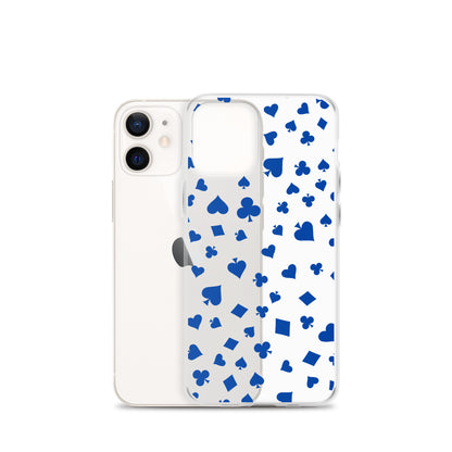 Blue Cards Pattern iPhone Case