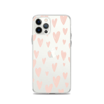 Pink Hearts Love iPhone Case