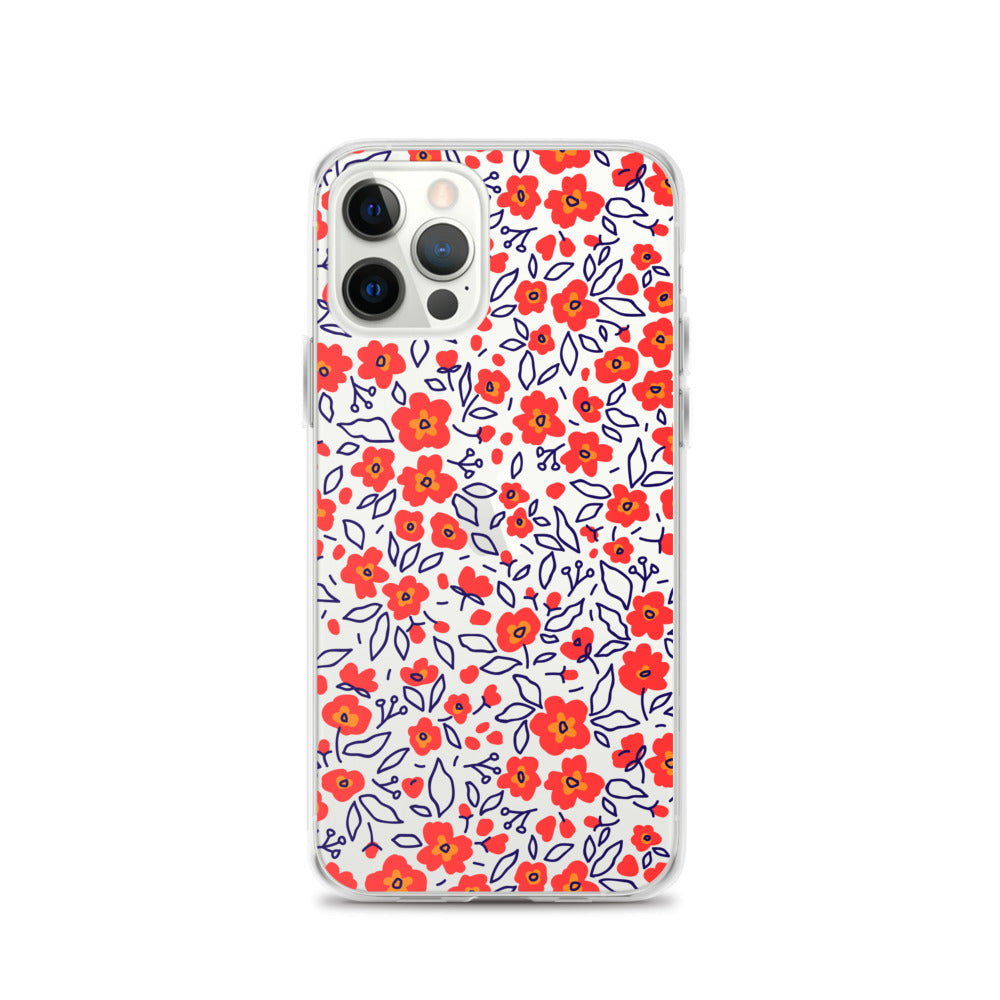 Floral Red Meadow iPhone Case