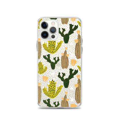 Green Cactus Clear iPhone Case