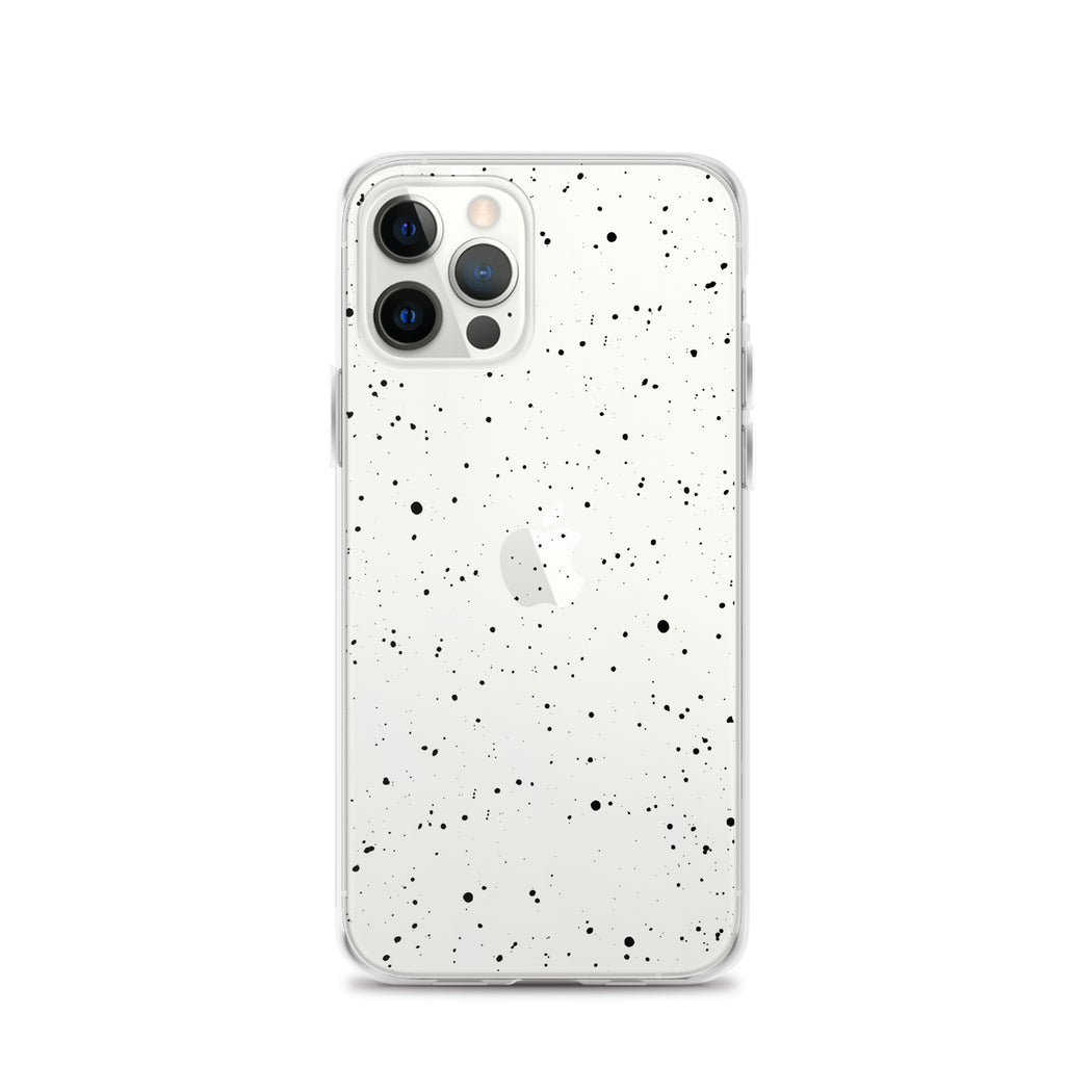 Black Ink Dots Pollock Inspired iPhone Case