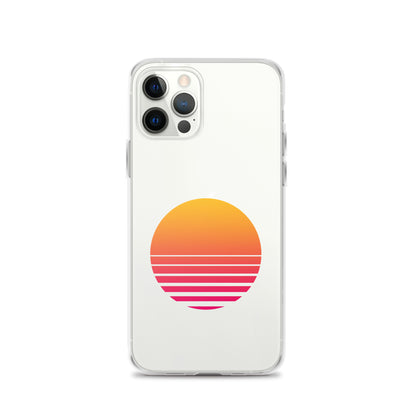 Cyberpunk Sunset Clear iPhone Case