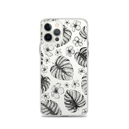 Tropical Monstera Pattern iPhone Case