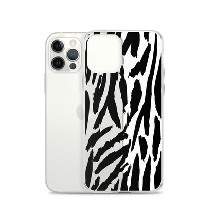 Tiger Animal Pattern Clear iPhone Case