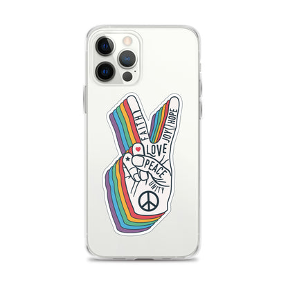 Peace&Love Groovy iPhone Case