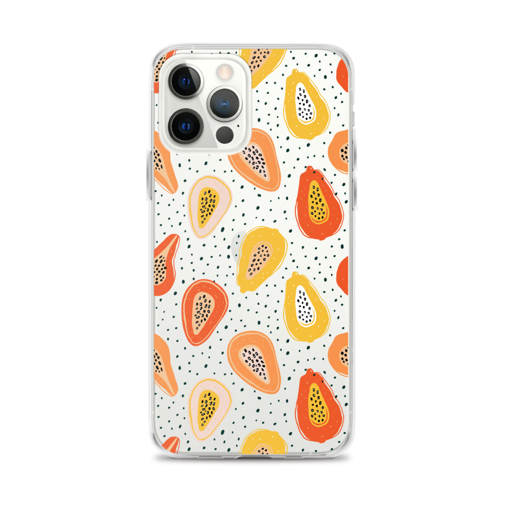 Fruit Papaya Dots iPhone Case