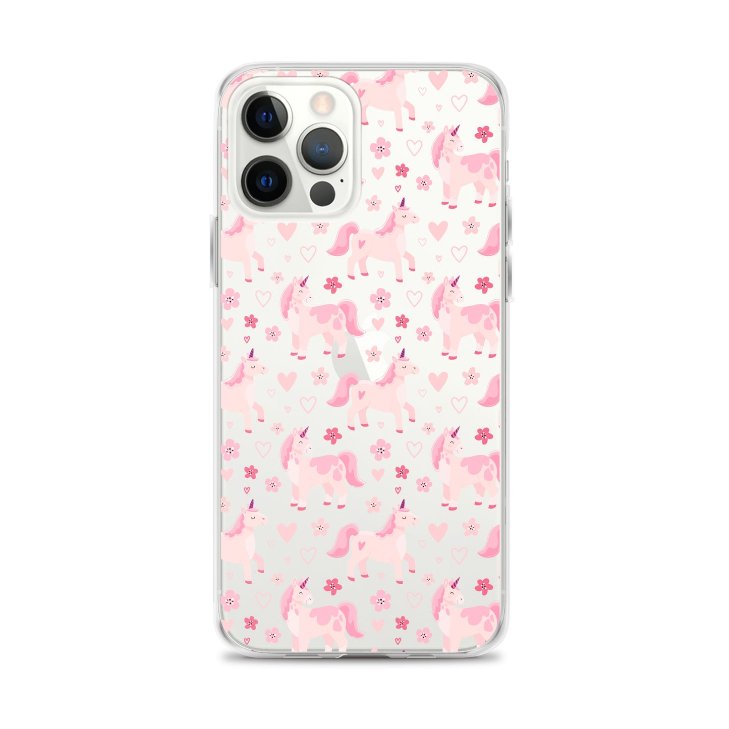 Childish Pink Unicorn Pattern iPhone Case