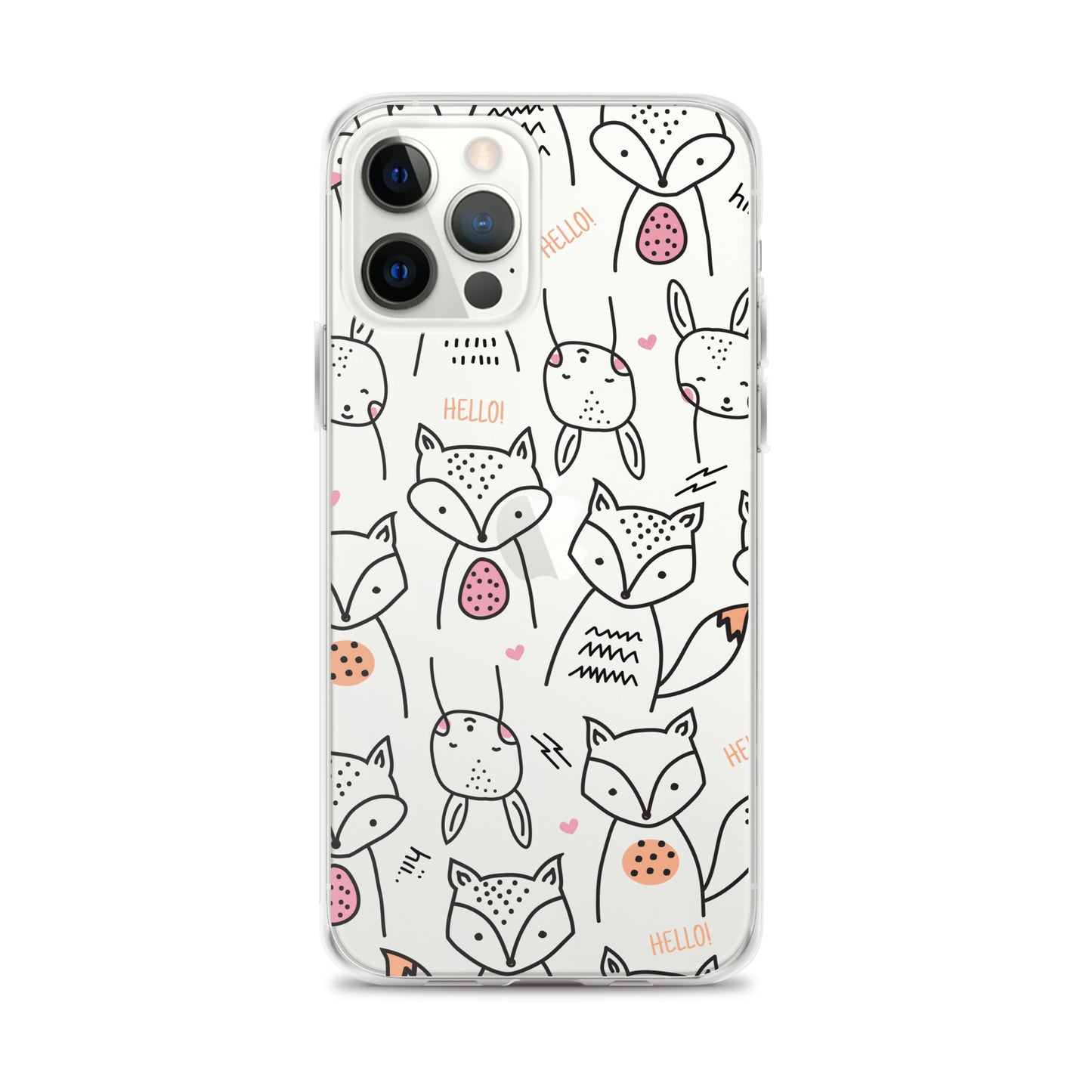 Cute Fox and Rabbit For Kids iPhone Case
