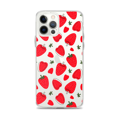 Strawberries Pattern iPhone Case