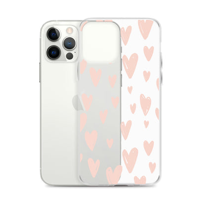 Pink Hearts Love iPhone Case