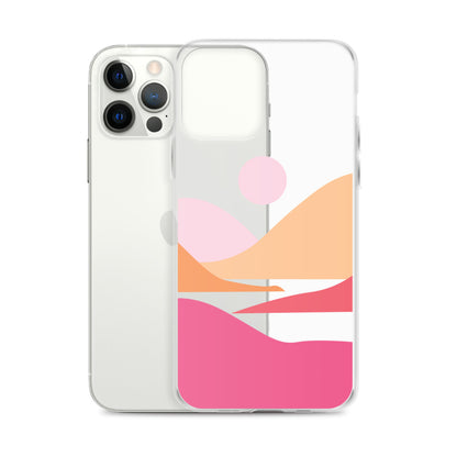 Pink Mountains Travel iPhone Case