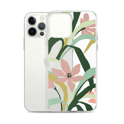 Pastel Tropical Floral iPhone Case