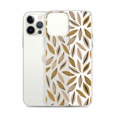 Clear Beige Boho iPhone Case