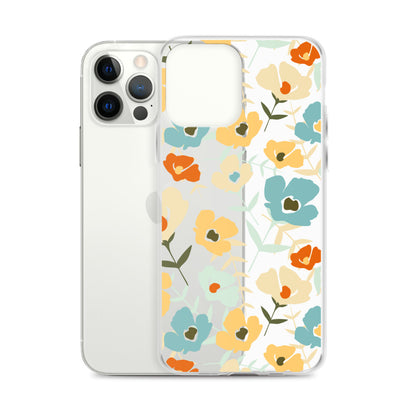 Vintage Floral Clear iPhone Case