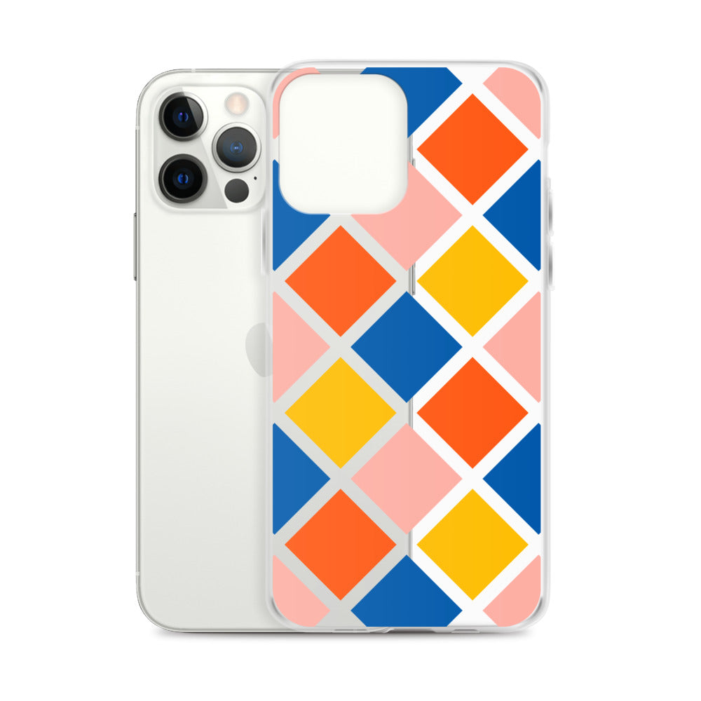 Colorful Geometric iPhone Clear Case - HypeSheriff
