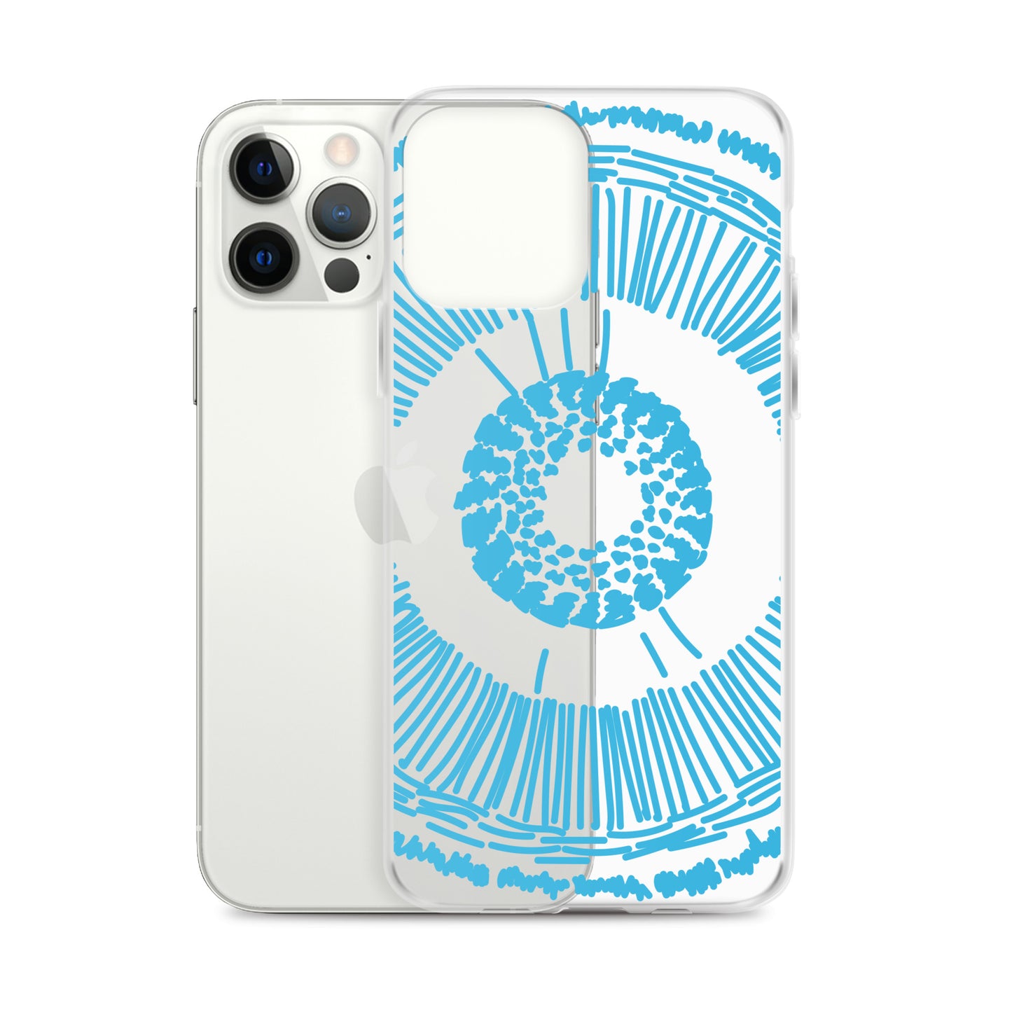 70s Psychodelic Eye Hippie Blue iPhone Case