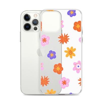 Colorful Retro Flowers 50s iPhone Case