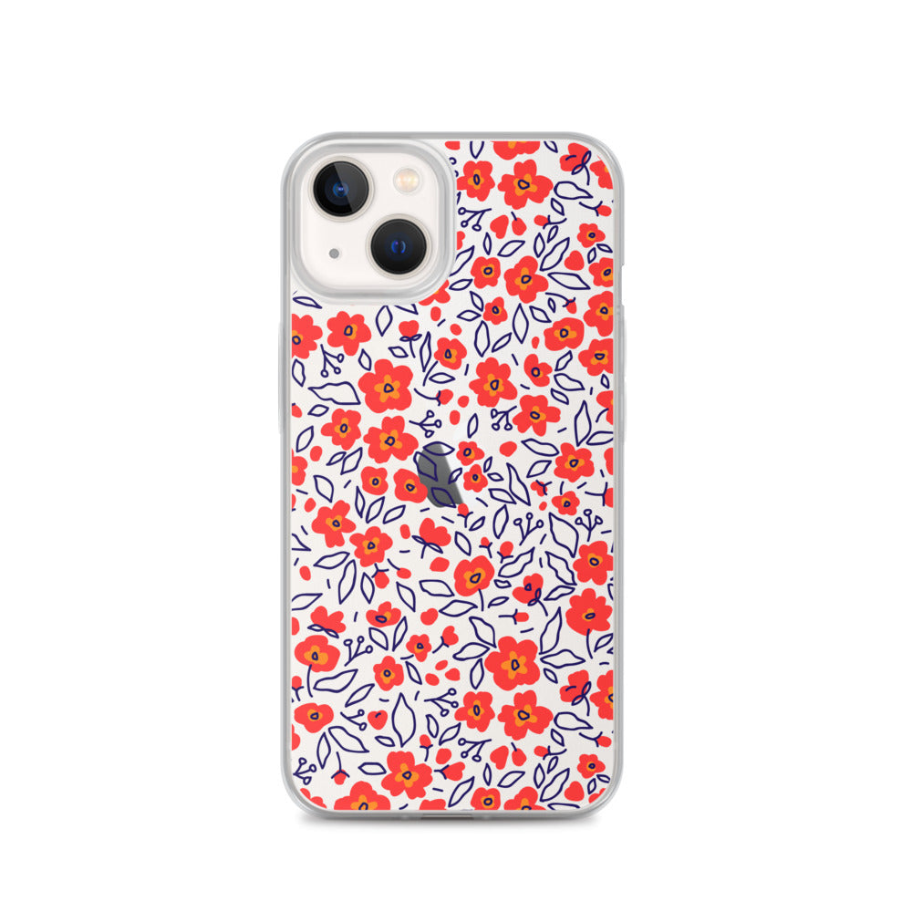 Floral Red Meadow iPhone Case