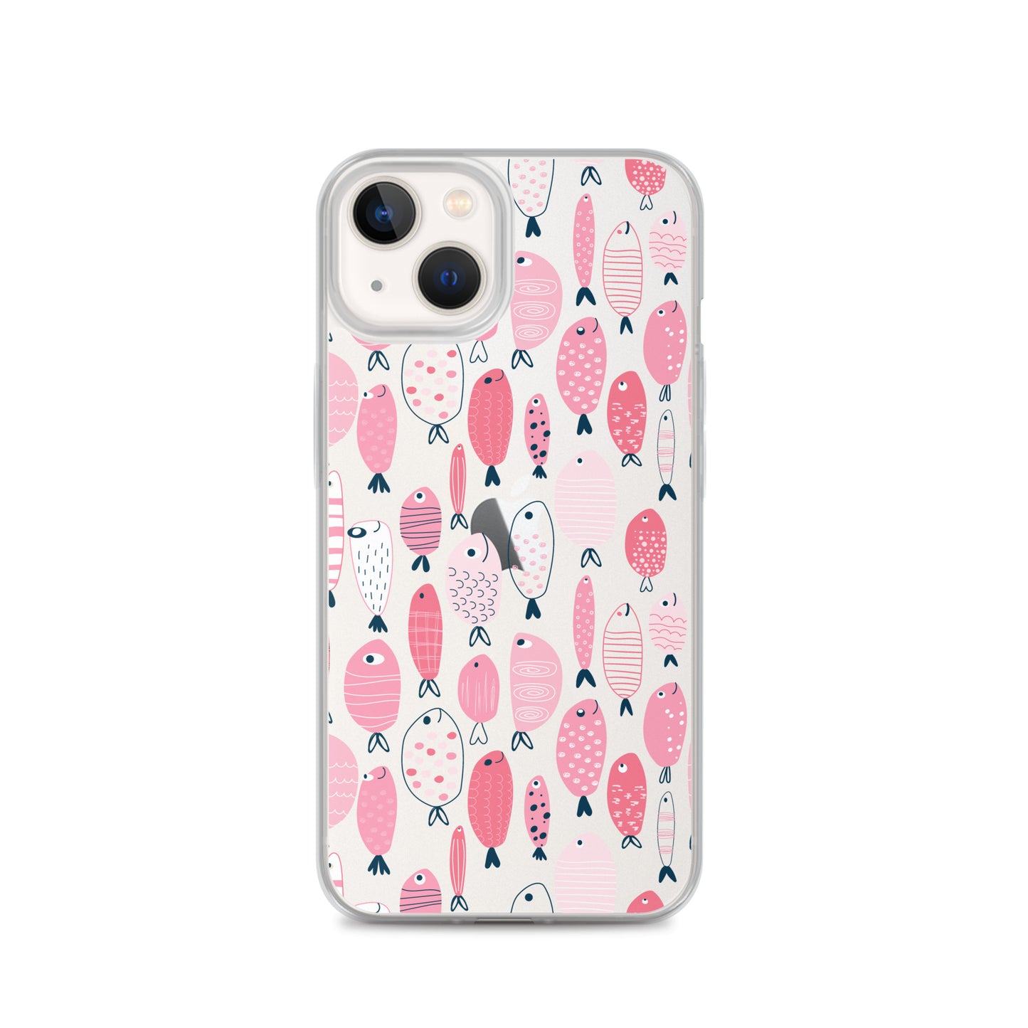 Cute Tiny Pink Fish Pattern iPhone Case