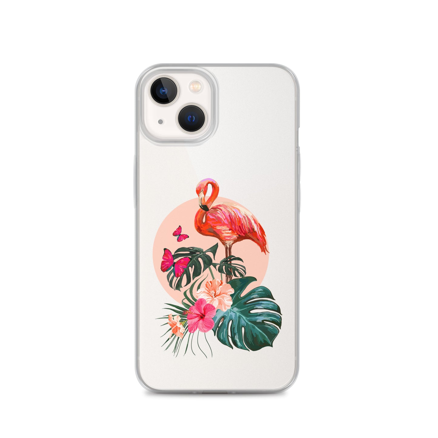 Exotic Pink Flamingo Illustration iPhone Case