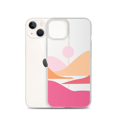 Pink Mountains Travel iPhone Case