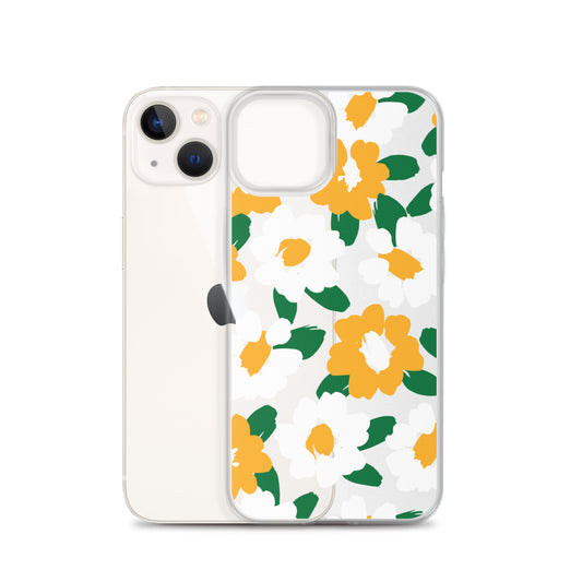 Retro Floral Yellow iPhone Case