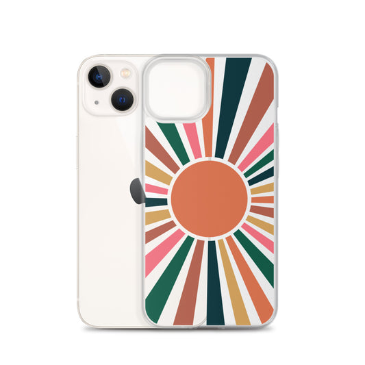 Happy Retro Sun iPhone Case