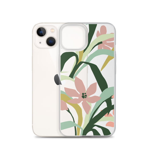 Pastel Tropical Floral iPhone Case