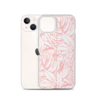 Pink Tropical Monstera iPhone Case