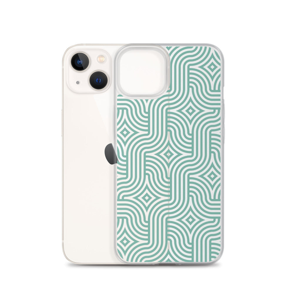 Mint Modern Abstract iPhone Case