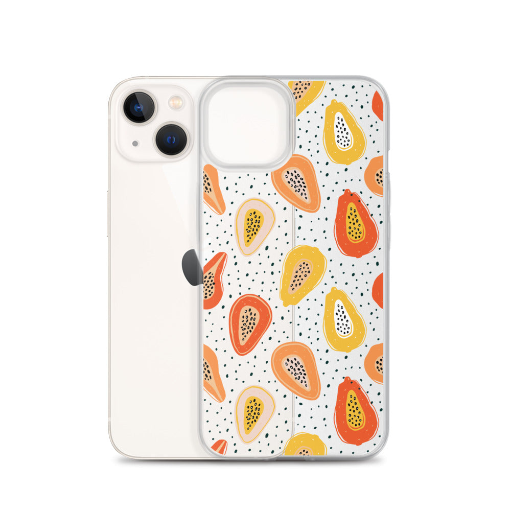 Fruit Papaya Dots iPhone Case