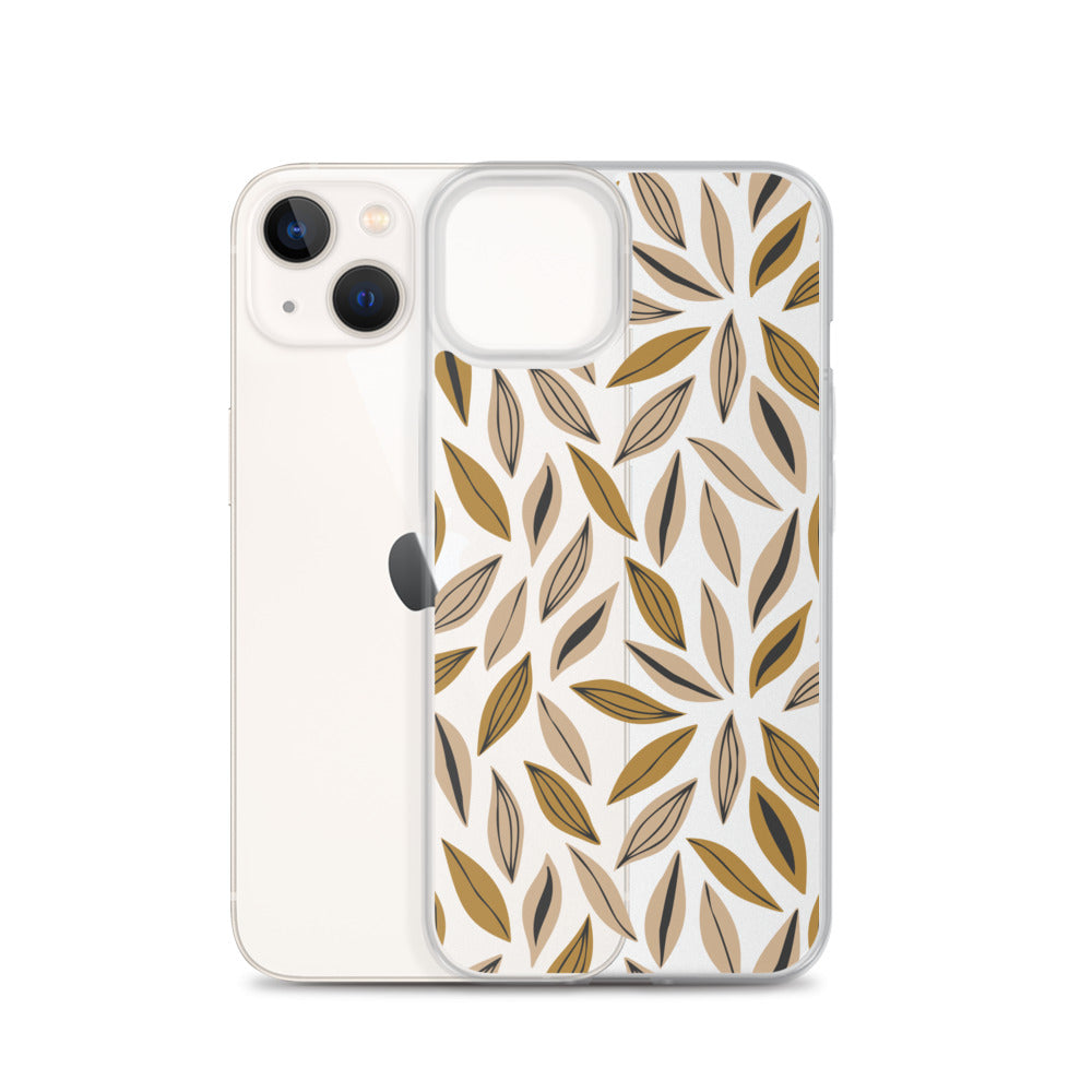 Clear Beige Boho iPhone Case