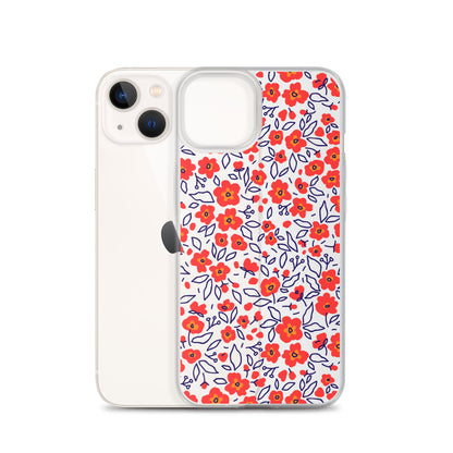 Floral Red Meadow iPhone Case