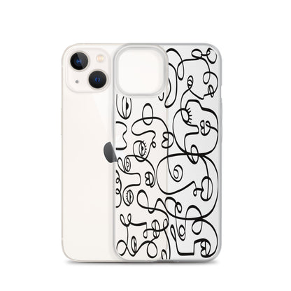 Line Art Faces iPhone Case