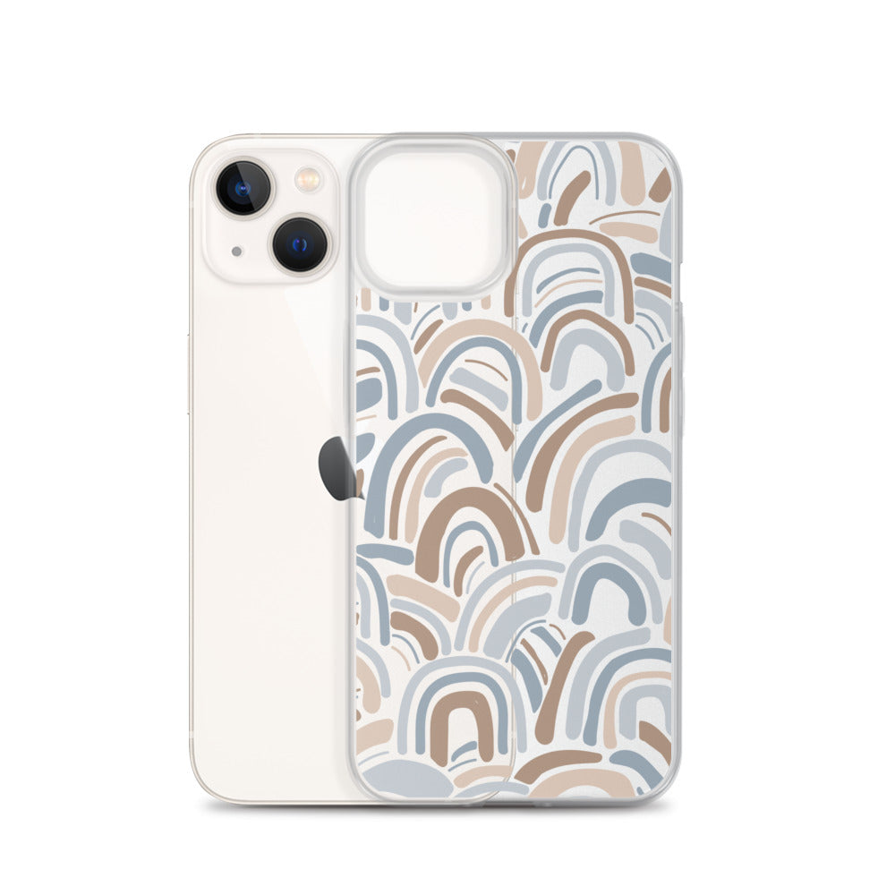 Blue Boho Rainbows iPhone Case