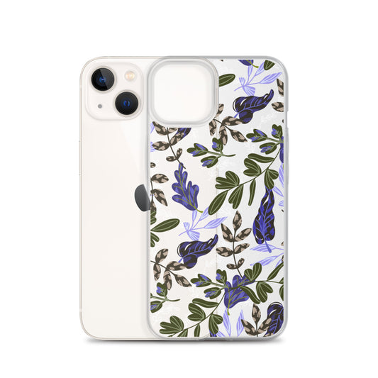 Botanical Floral Clear iPhone Case