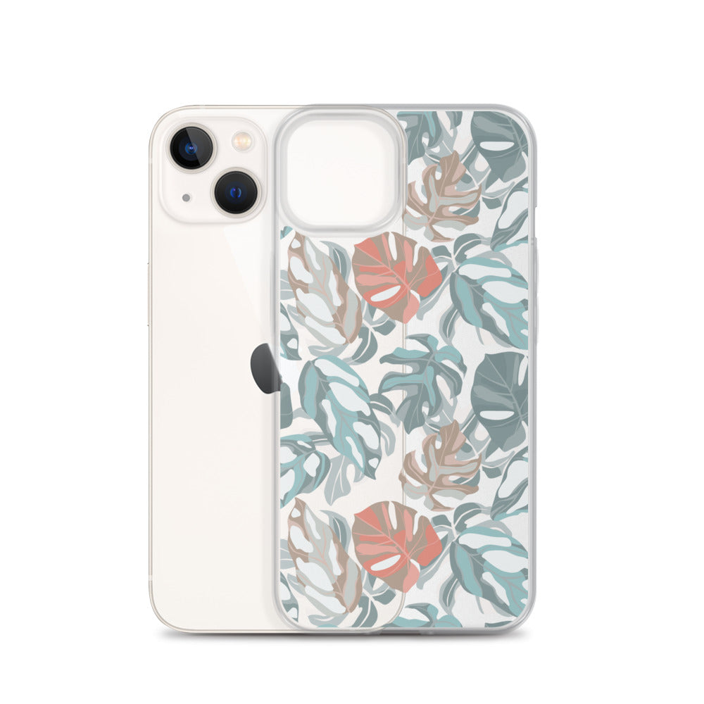 Pastel Tropical Clear iPhone Case