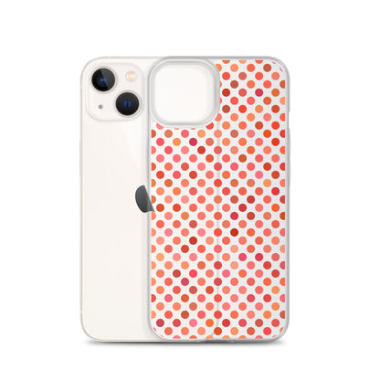 Red Dots Feminine iPhone Clear Case - HypeSheriff