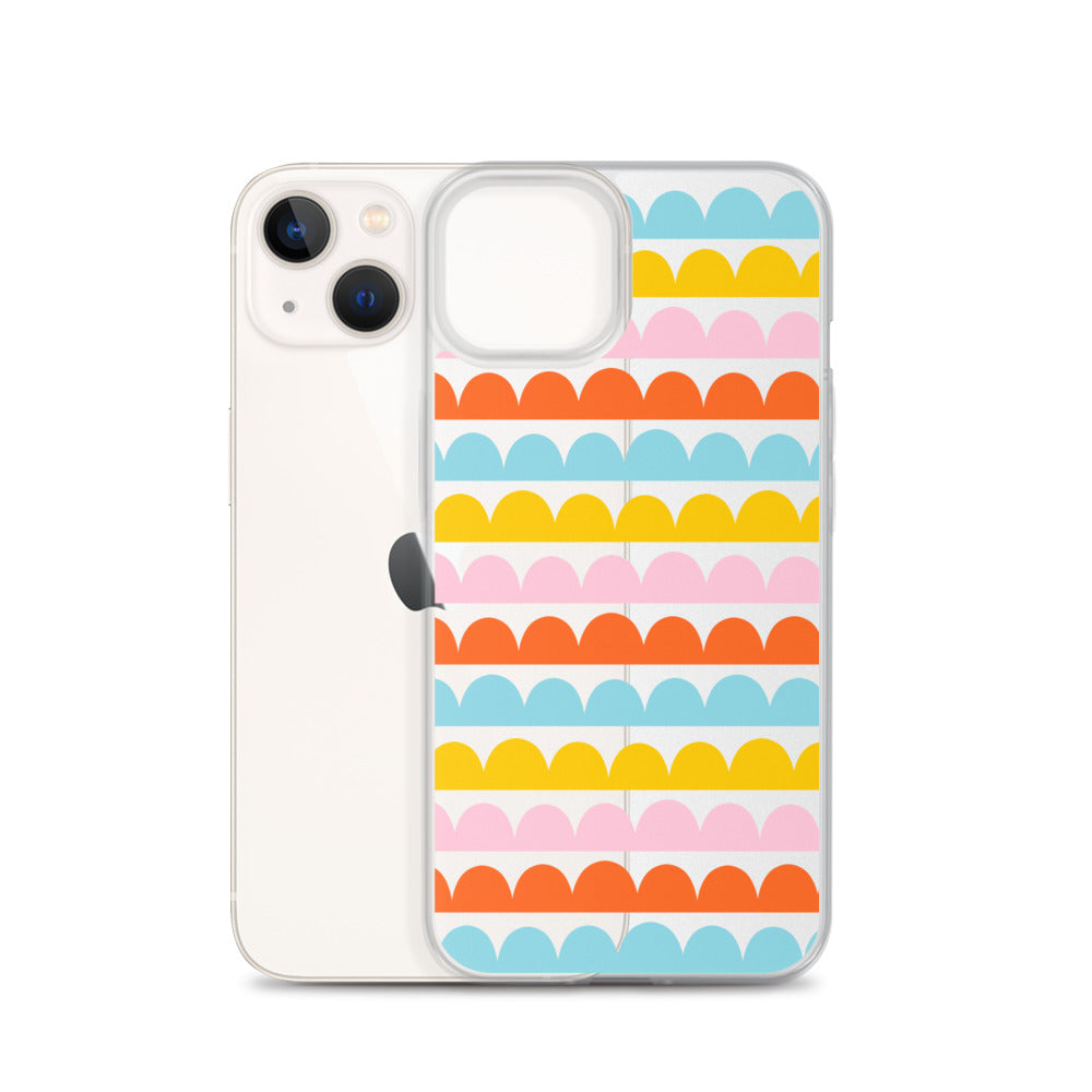 60s Retro Pattern iPhone Clear Case