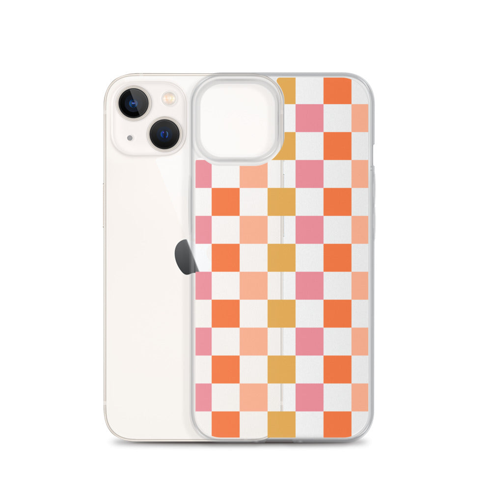 Retro Checkered iPhone Clear Case - HypeSheriff