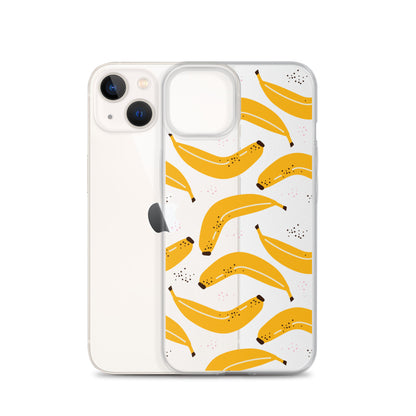 Bananas Pattern iPhone Clear Case - HypeSheriff