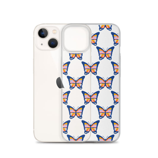 Butterfly Pattern iPhone Clear Case