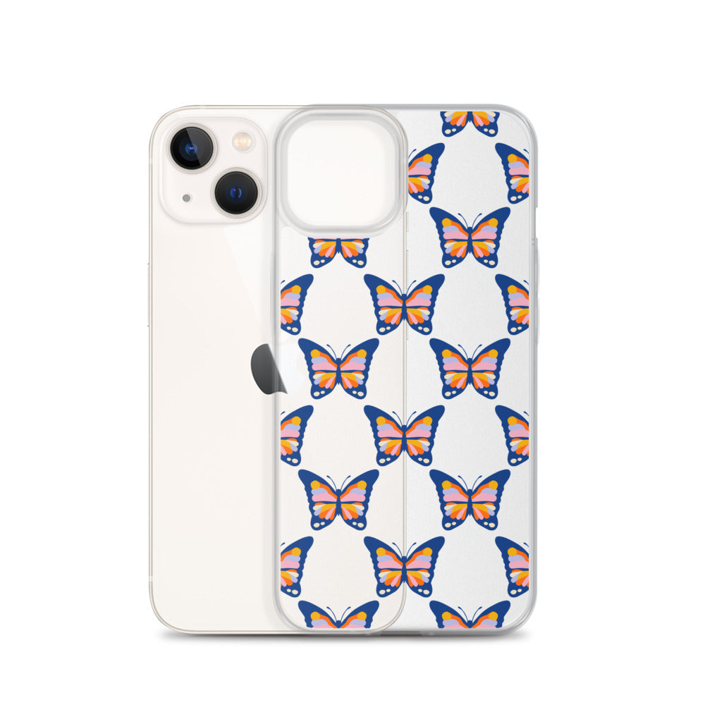 Butterfly Pattern iPhone Clear Case - HypeSheriff