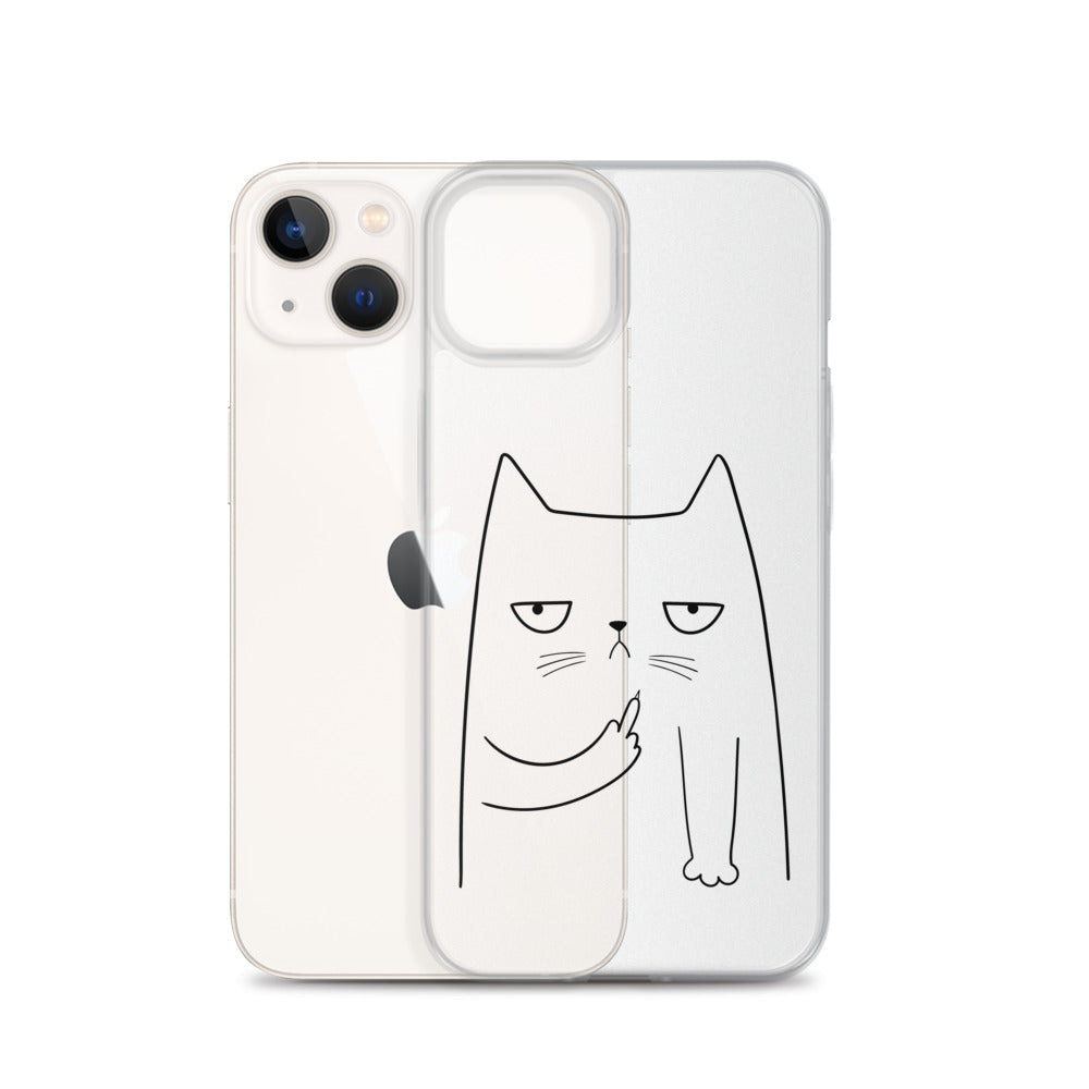 Cute Cat iPhone Clear Case - HypeSheriff