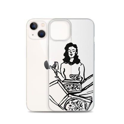 Pizza Lover, Food Lover, Clear iPhone Case - HypeSheriff