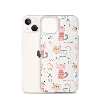 Funny Cats Pattern iPhone Case