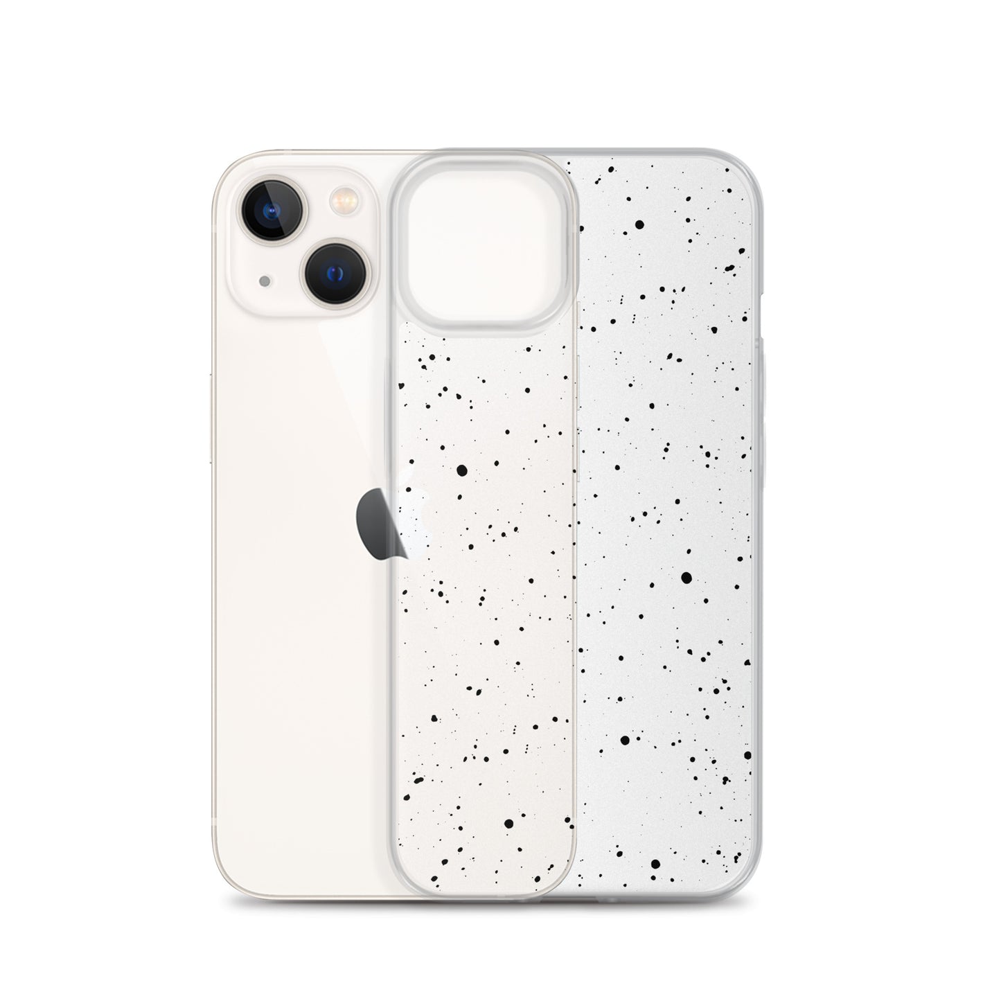 Black Ink Dots Pollock Inspired iPhone Case