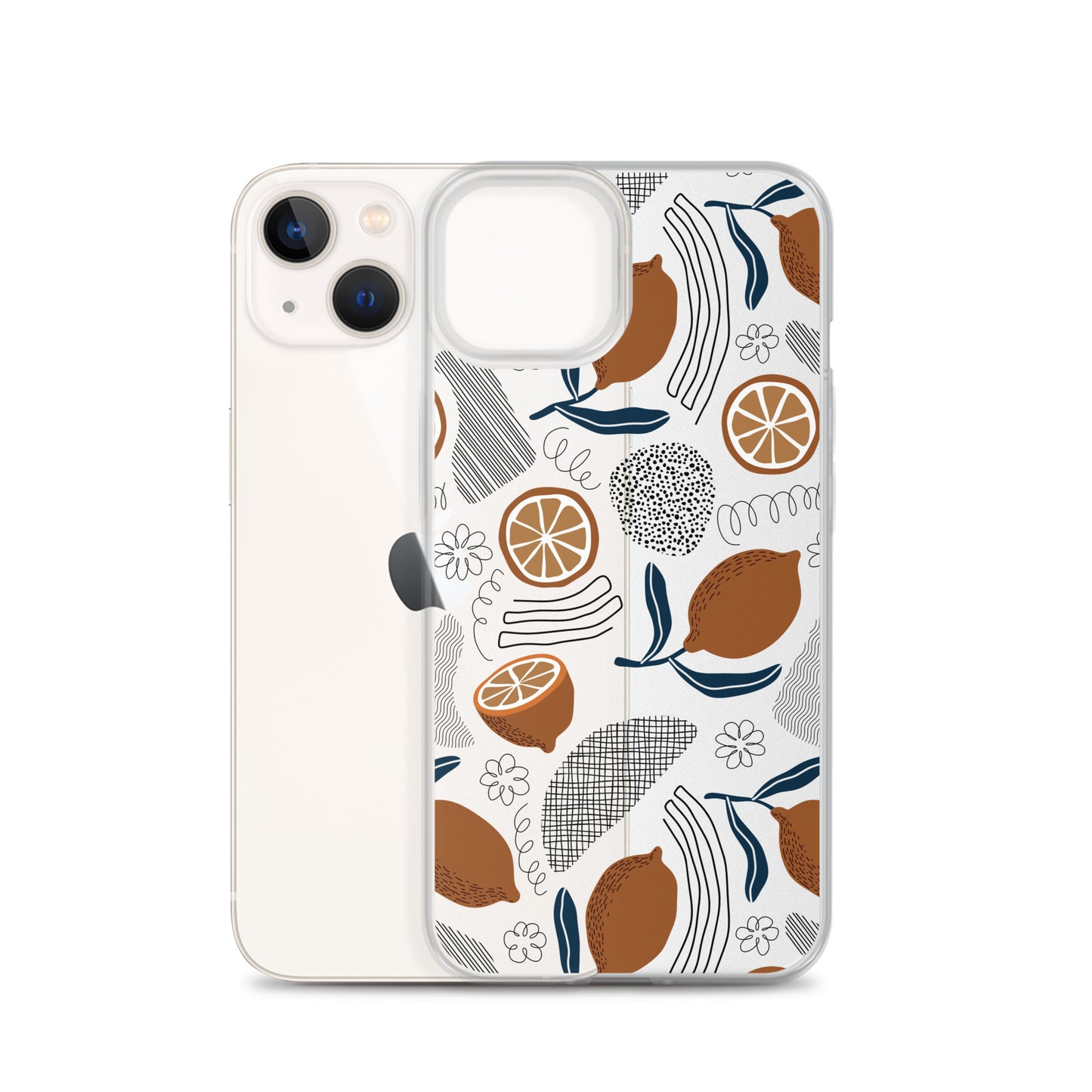 Boho Rustic Lemon Pattern iPhone Case